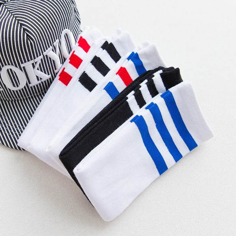 

Kids Knee High Socks Girls Boys Football Stripes Cotton Sports School White Socks Skate Children Baby Long Tube Leg Warm