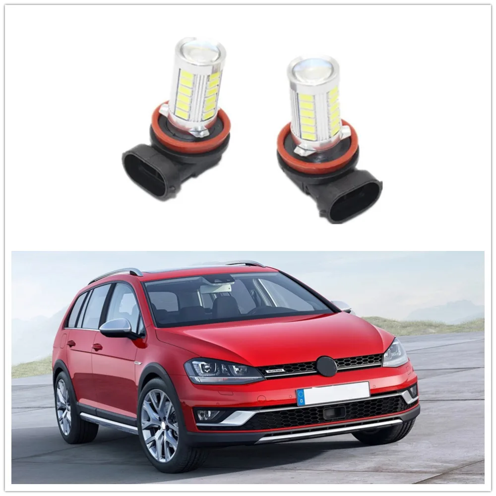 

2pcs H11/ H8 Car LED Light Bulbs For VW Golf 7 A7 MK7 Alltrack 2014 2015 2016 2017 2018 LED Fog Light Fog Lamp Bulbs