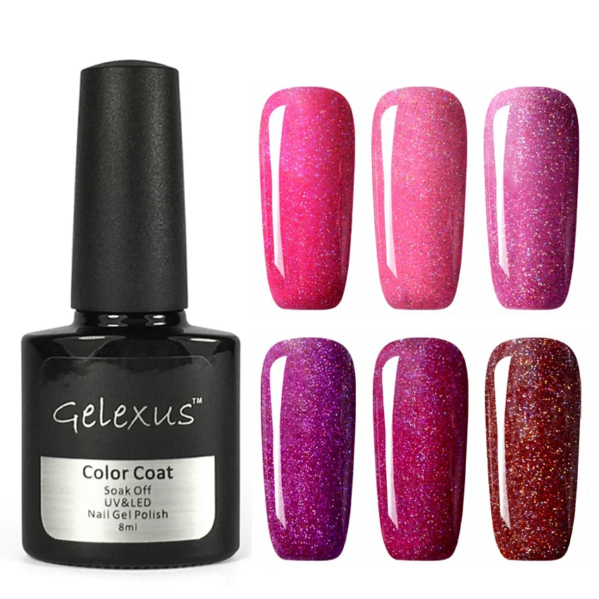 

Free Shipping 3pcs/lot (You choose 3pcs) Gelexus Soak Off UV Nail Gel Polish 8ml 12Colors Gel Polish