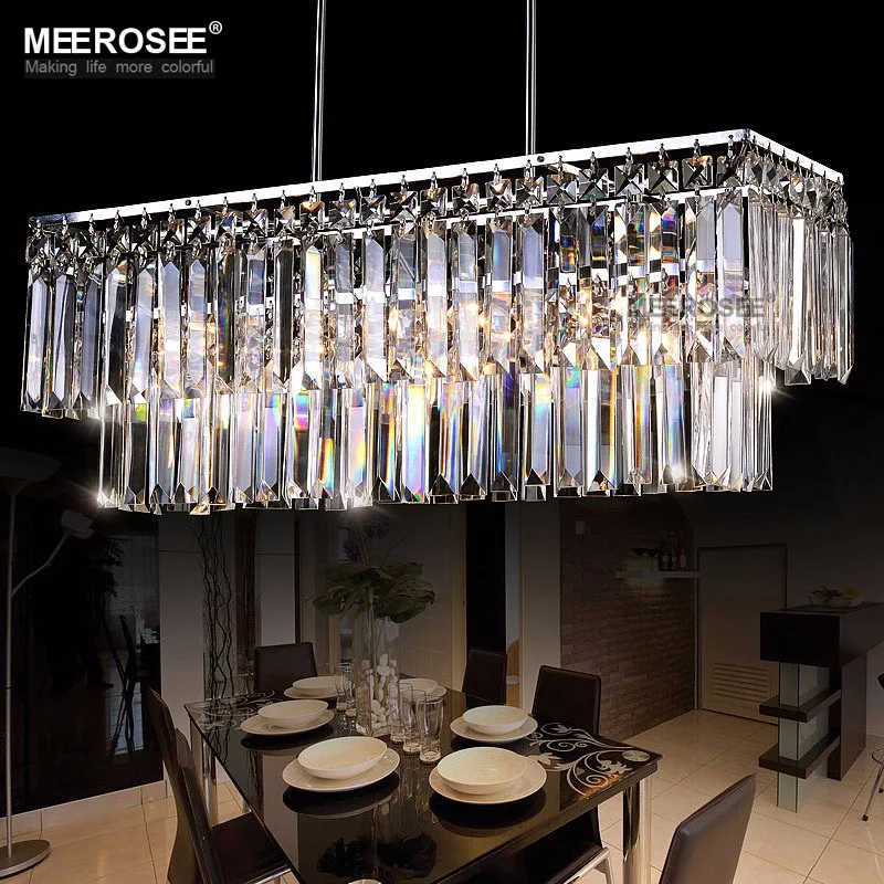 

Modern Chandelier Lighting Crystal chandelier Fitting Rectangle Hanging Lights for Dining room Lustres Home Lighting Luminaire