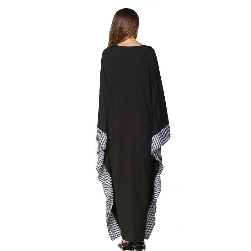 Новое арабское элегантное свободное платье абайя, кафтан, Vestidos, исламское модное турецкое мусульманское платье, женская одежда с рукавами «летучая мышь» черного цвета, abaya s, Дубай