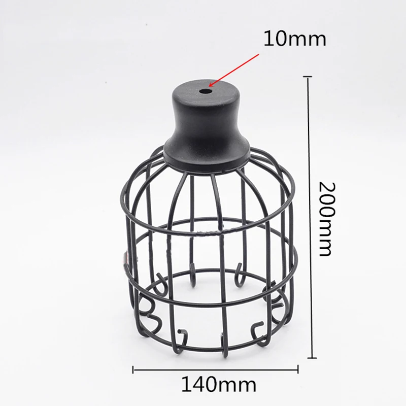 Железный Абажур, лампочка, винтажный подвесной светильник, лампочка, защитная проволочная клетка, Потолочный подвесной абажур, сделай сам, украшение для дома