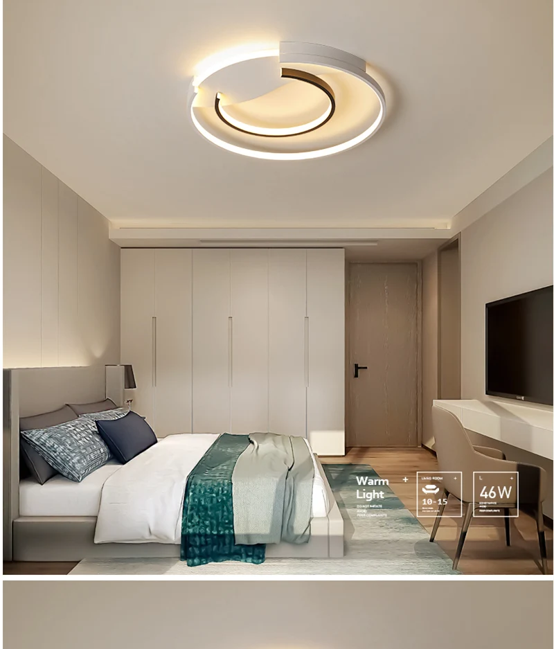 LICAN современные светодиодные потолочные лампы для гостиной спальни 110 В 220 В лампэ плафон avize Lustre светодиодный круглый потолочный светильник