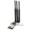 Tarjeta de red 2,4/5GHz alta velocidad 300M escritorio PCI-E tarjeta inalámbrica + 3 2dBi antena Wifi desmontable para PC Escritorio ► Foto 1/6