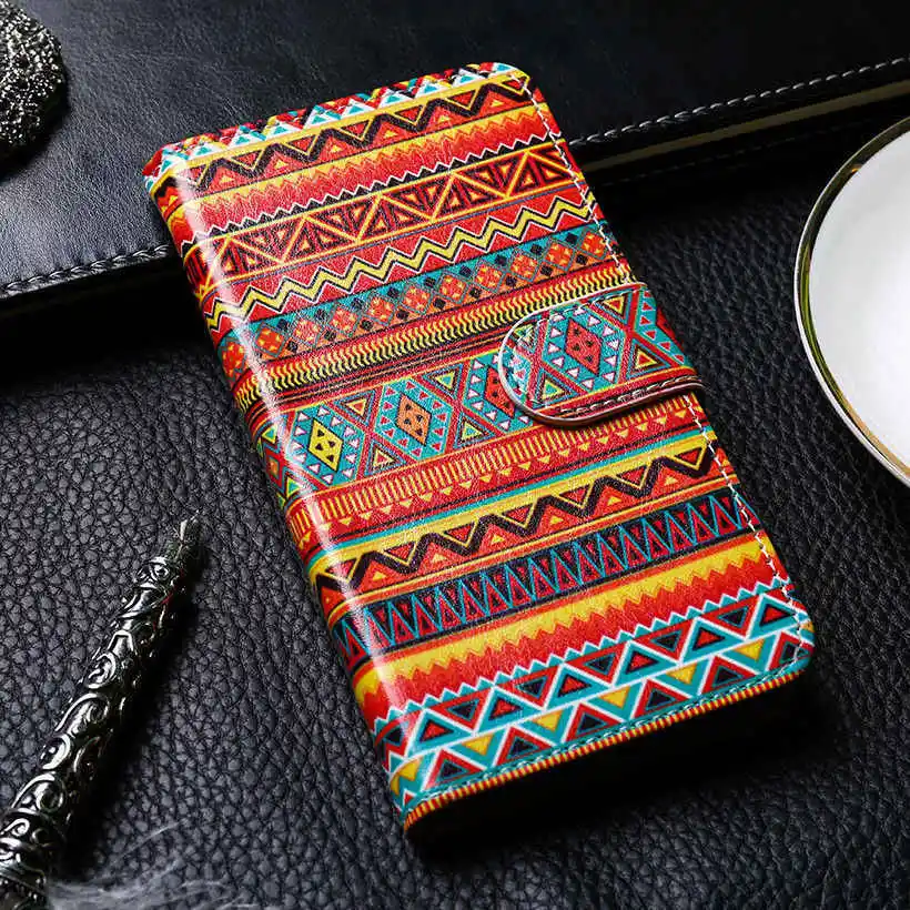 Stand Flip Leather Case For Samsung Galaxy Note 10 Plus 3 5 9 Note3 Note III Note4 Note10 Wallet Case PU Painted Bags Fundas - Цвет: C016
