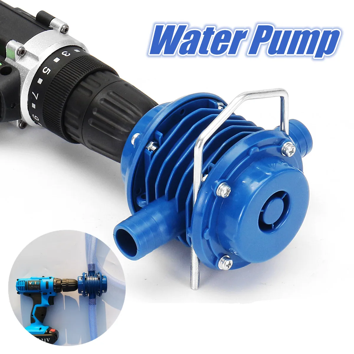 

Drillpro 25-50L/min Drill Pump Water Pump for Electric Drill Mini Self-priming Pump 7mm Round Shank DC Pumping