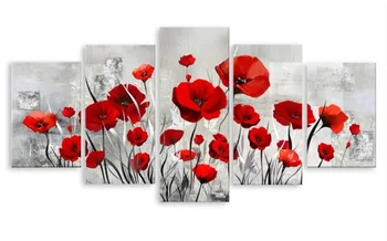 

Diamond Mosaic Flower Cross Stitch Handmade Home Decor Diamond Embroidery Floral Multi-picture Combination 5pcs/set