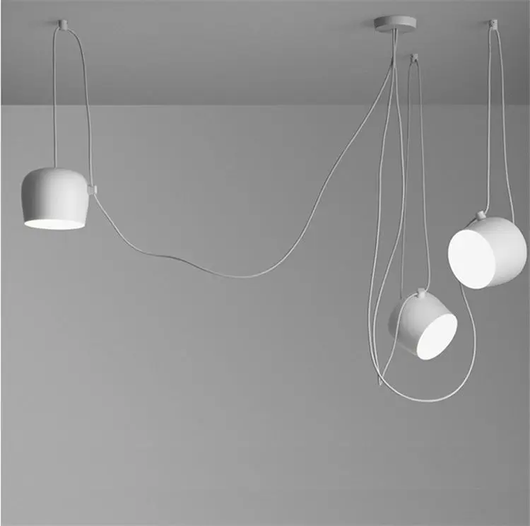 Lampshde железные современные подвесные лампы e27 220v для декора дома/офиса подвесной