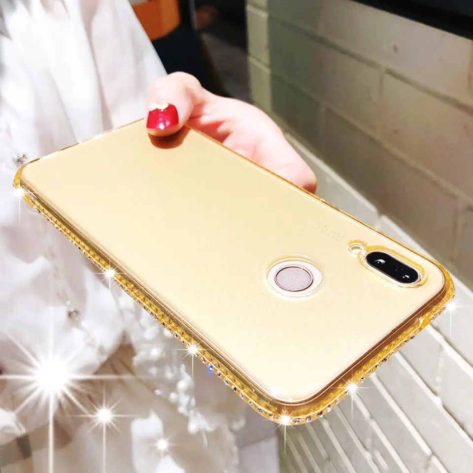 Для huawei P20 P30 Pro mate 20 Lite Nova 4 3 мягкий силиконовый чехол из ТПУ с бриллиантами для Honor