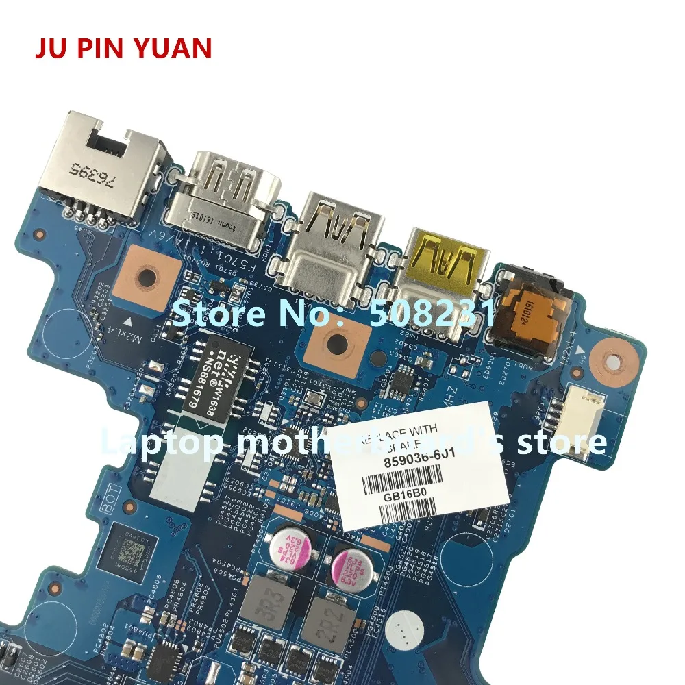 Ju pin yuan 859036-601 материнская плата для hp ноутбук 17-X 17T-X 17-X115DX Материнская плата ноутбука 15289-2 448.08E01.0021 с i3-7100U