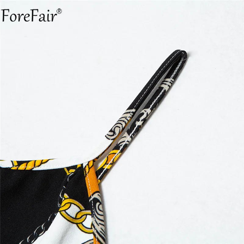 ForeFair короткий летний топ с открытой спиной сексуальный топ на бретелях для женщин Повседневная печать спагетти сорочка женская Топы v-образный вырез фестиваль обрезанная уличная