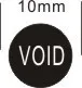 Warranty sticker blackif mobile will be broken fragile label 10mm  1000 PCSlot free shipping