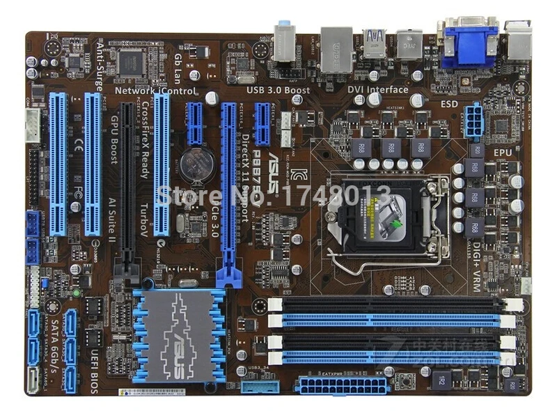 Asus P8B75-V настольная материнская плата B75 Socket LGA 1155 i3 i5 i7 DDR3 32G uATX UEFI биос оригинальная б/у материнская плата в продаже