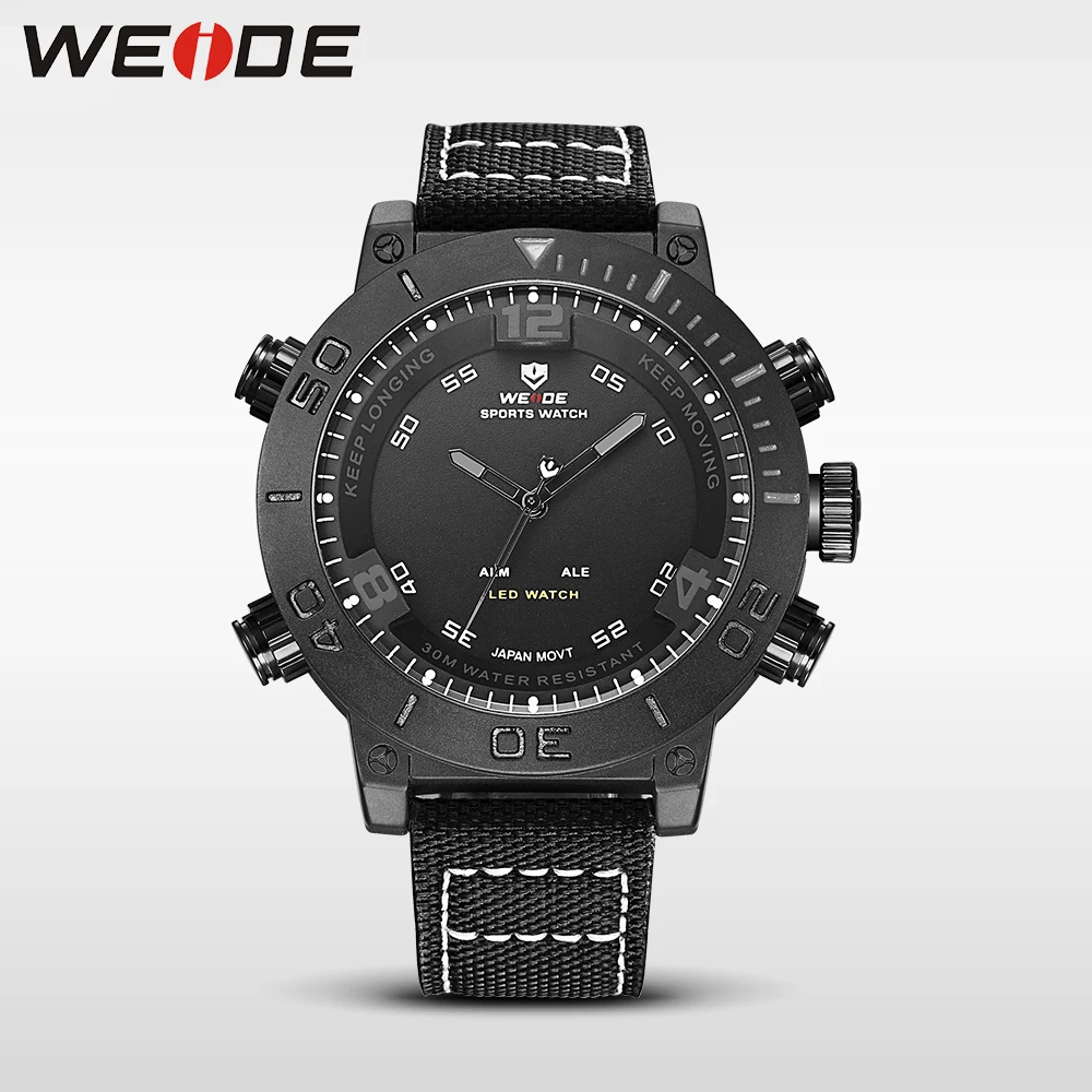 

WEIDE casual genuine military watch luxury quartz watch sport digital nylong army clock watch waterproof role relogio masculino