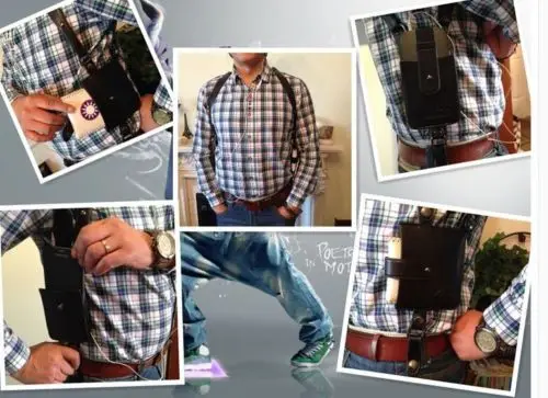 2016 кожаная черная кобура для телефона с защитой от кражи|holder|holder walletholder phone |