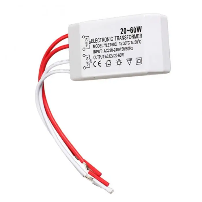 Новый 20-60 W 12 V галогенные светодиодный лампы Электронный трансформатор фары адаптер WXV распродажа