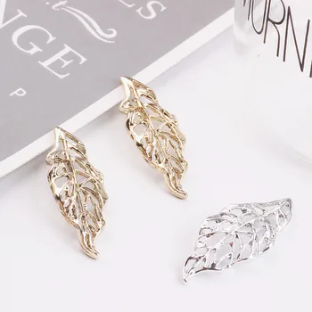 

New design 50pcs/lot alloy Hollow leaves shape metal floating locket charms diy jewelry earring pendants jewelry accessory