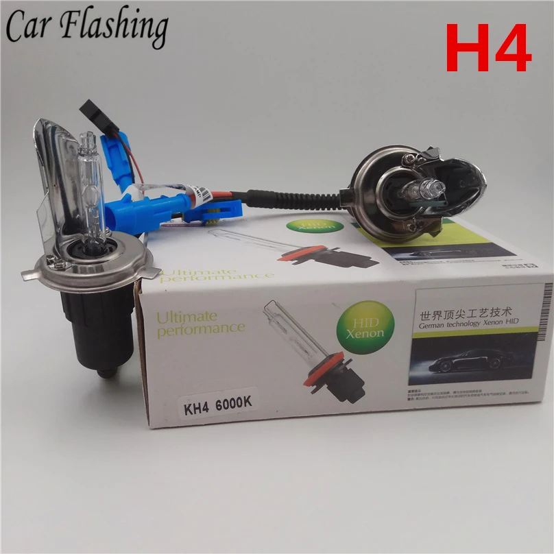 Автомобильная проблесковая 2 шт. H4 HID лампа 55 W xeno фар для авто лампы H1 H7 HIR2 свет 3000 K 4300 K 6000 K 8000 K запасная фара