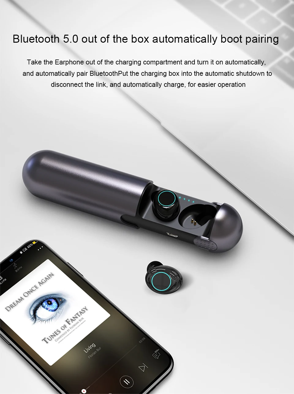 X8 наушники Bluetooth 5,0 сенсорное управление беспроводные TWS наушники IPX8 водонепроницаемые наушники Музыкальная гарнитура мини наушник