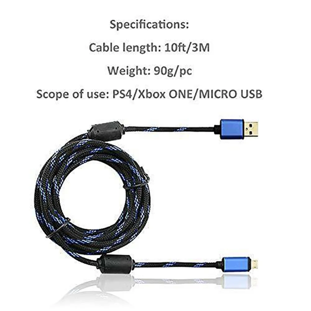 3 м длинный провод usb зарядный кабель для playstation 4 Xbox One PS4 контроллер
