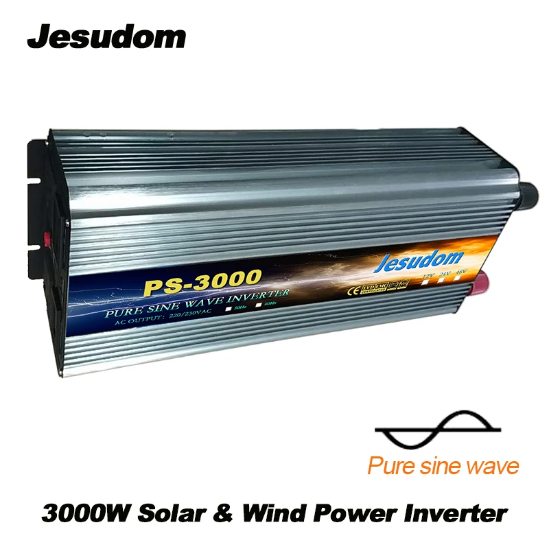 

Solar Grid off Pure sine wave Inverter 3000W DC to AC Converter DC12V/24V/48V to AC220V/230V/240V,50HZ Solar Converter