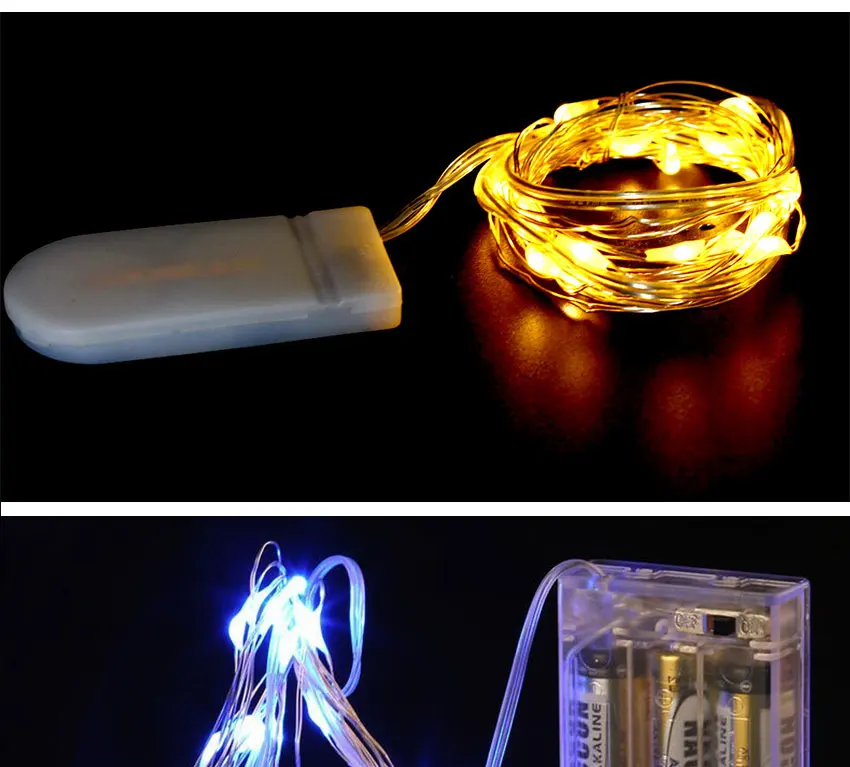 2m 3m 4m 5m 10m USB Battery Powered Waterproof LED Cooper Wire String Light Decoration Fair Lamp Christmas5