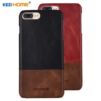 

Kezihome Case For Apple iphone 7 7 plus Case cover Genuine leather Shell Phone cover For iphone 7 plus back Case