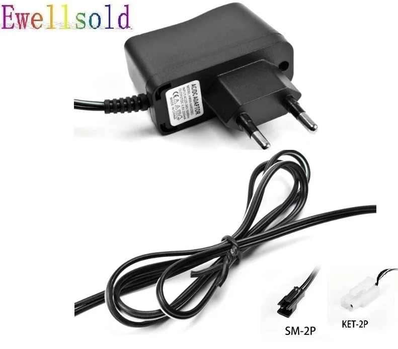 Caricabatterie Da Parete Con Adattatore Ca/Cc Dc 6V 200Ma Ewellselling Per Batteria Ricaricabile Ni-Cd/6V Ni-Mh 6V Spina Sm/Spina Tamiya