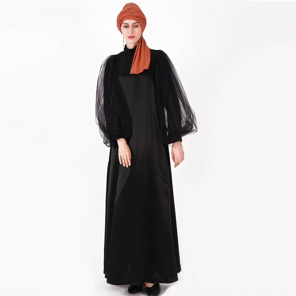 Роскошные мусульманское длинное платье для девочки Jubah Ближний Восток Рамадан арабских Исламская, молитвенная сетки шить кардиган «абайя» Туника кимоно длинный халат