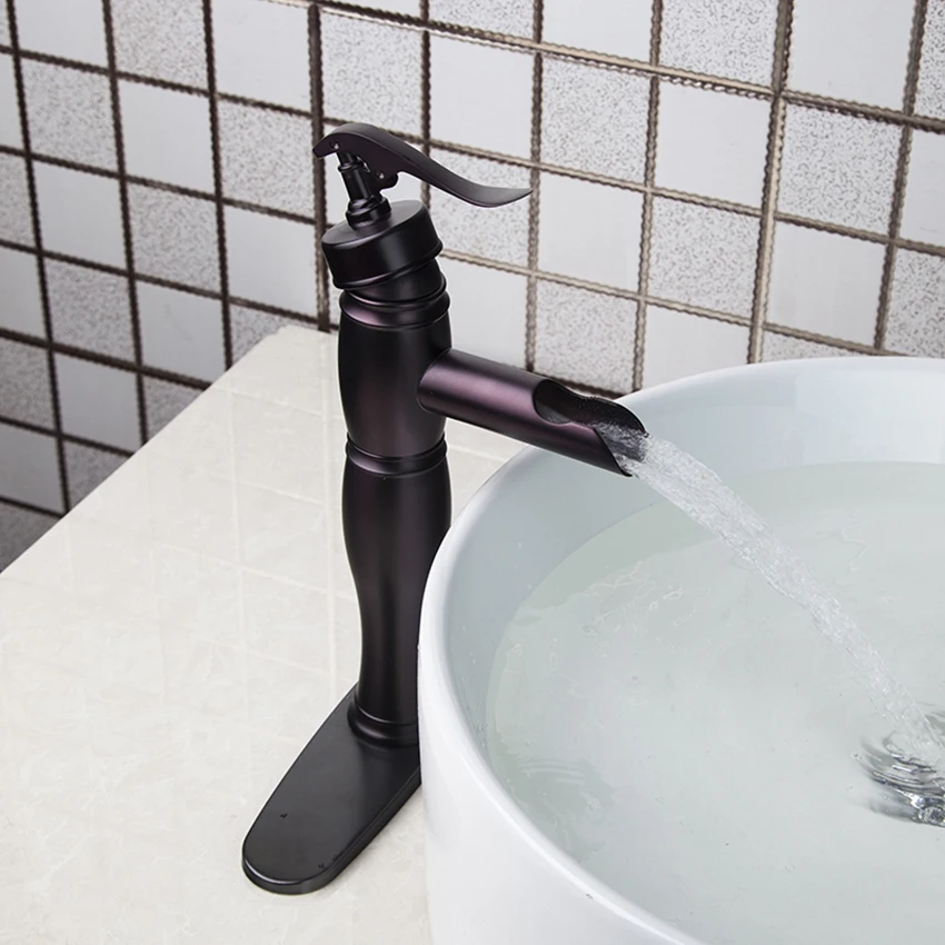 

ORB Finish Counter Top Tap Bathroom Basin Sink Faucet Stream Spout Faucet Hot & Cold Mixer Single Handle
