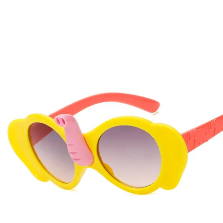 Детские солнцезащитные очки слоновий хобот, детские солнцезащитные очки, детские солнцезащитные очки, затененные очки, украшение для мальчиков и девочек, UV400 - Цвет линз: 2