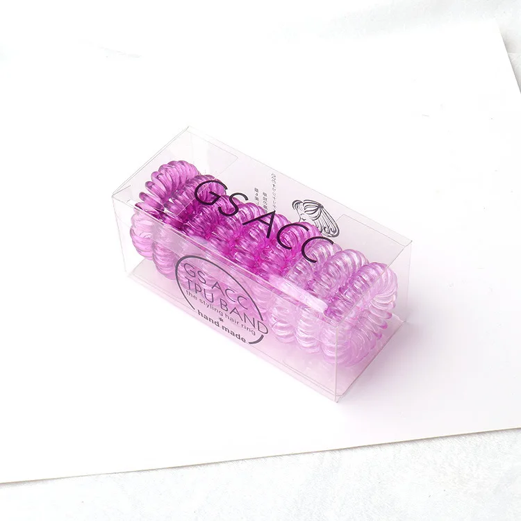 9 шт./лот) градиентные цветные телефонные кольца резинки для волос с коробкой для девочек резиновый ремешок женские аксессуары для волос