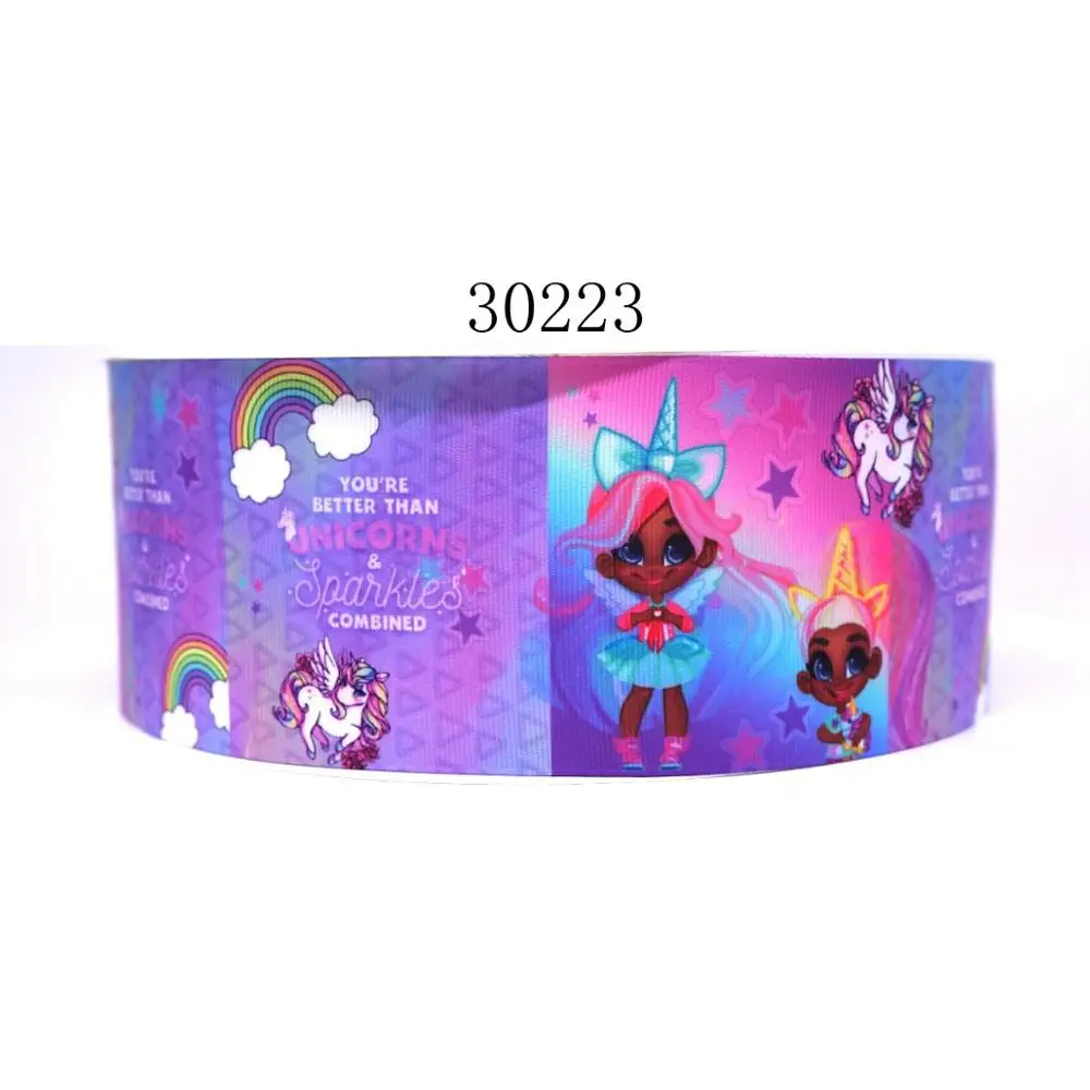 30223 50 ярдов Цветок напечатанный grosgrain ленты 30223 - Цвет: 30223