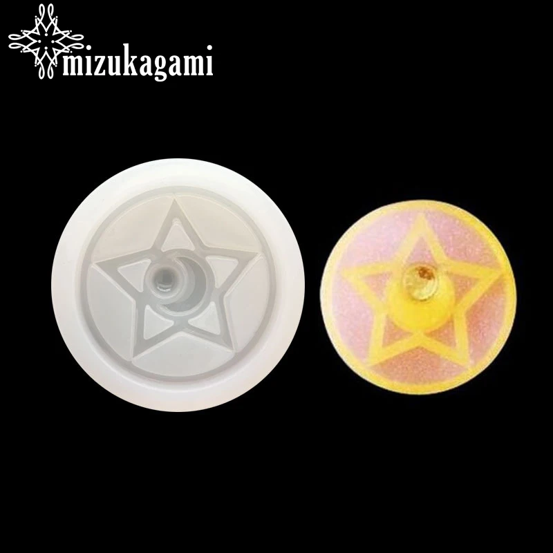 1pcs UV Resin Jewelry Liquid Silicone Mold Circular And Stars Molds For DIY Necklace Pendant Charms Making | Украшения и