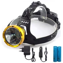 Мощный светодиодный налобный фонарь, перезаряжаемый Головной фонарь, 18650 Аккумулятор для кемпинга, туризма, рыбалки