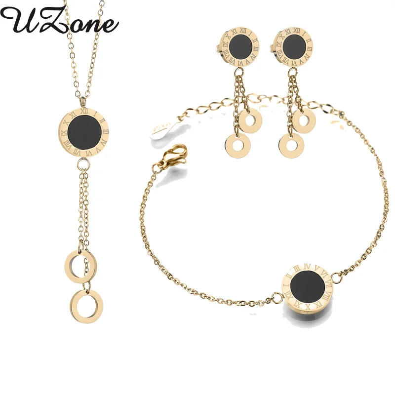 

UZone Gold-color Shell Jewelry Sets Famous Brand Wedding Jewelry Set For Women