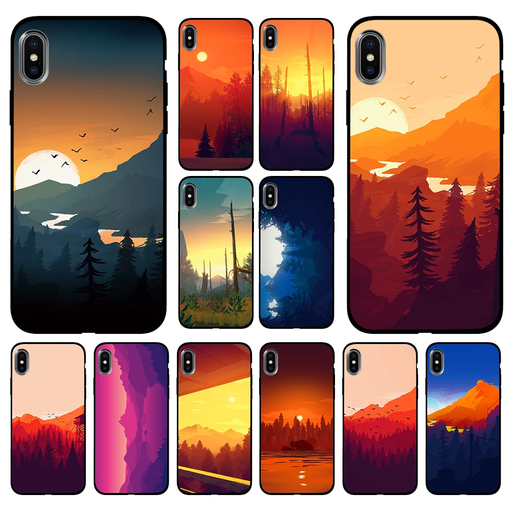 Красный закат мягкий чехол из ТПУ для Apple iPhone 6 6S 7 8 Plus 5 5S SE X XS MAX XR силиконовые