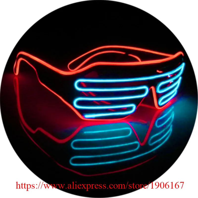 Compare 10 Pcs Led Luminous Voice Control Party Glasses El Wire Light Up Colorful Stage Performance DJ Dance Wear