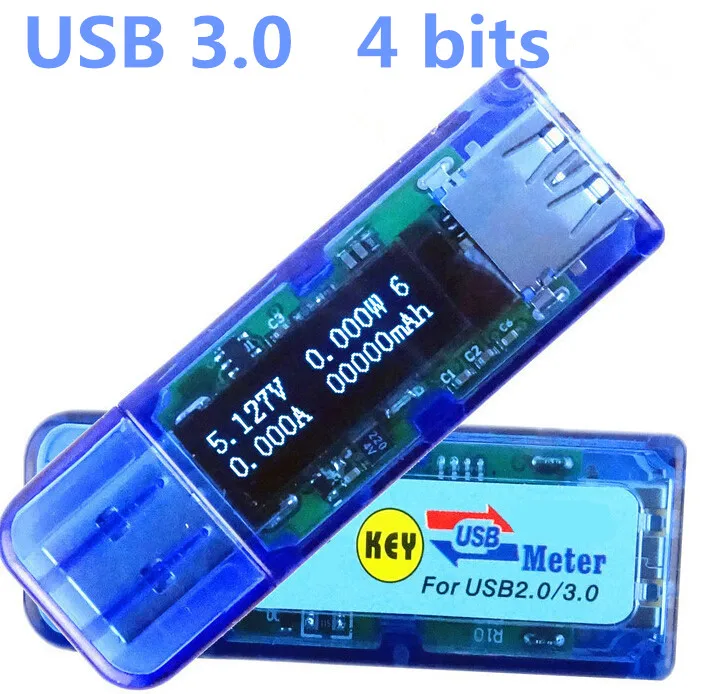 USB детектор 4 бит OLED QC 2.0 цифровой Вольтметр Амперметр Напряжение текущей мощности