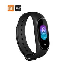 XIAOMI Hey+ Фитнес Mijia APP B1800 0,95 дюйма AMOLED цветной экран NFC 5 атм водонепроницаемый смарт-браслет Hey Plus Смарт-часы