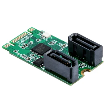 

NGFF PCI express to 2 Port SATA 3.0 RAID Card B+M key M.2 to dual SATA 6Gbps Adapter RAID0 RAID1 with 7Pin SATA cable ASM1061R