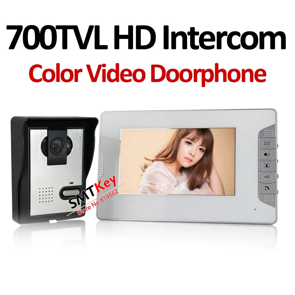 Новое поступление 700TVL 7-дюймовый цветной камерой видео домофон системы interom