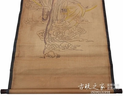 Антикварная каллиграфия и живопись (Chang'e rush moon map) рисунок в гостиной|Статуэтки