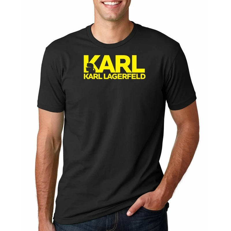 

Karl Lagerfeld T shirt men Unisex summer 2019 Vogue Short Sleeve Funny T-Shirts