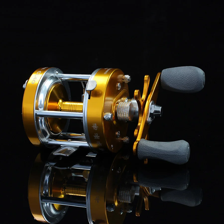 Fundição de Isca de Pesca de Arremesso Lidar com Roda de Peixe Todos Metal Carbono Centrífuga Freio Duplo 5.2: 1 Spinning Reel Poder Baixo 10 Esporte e Lazer