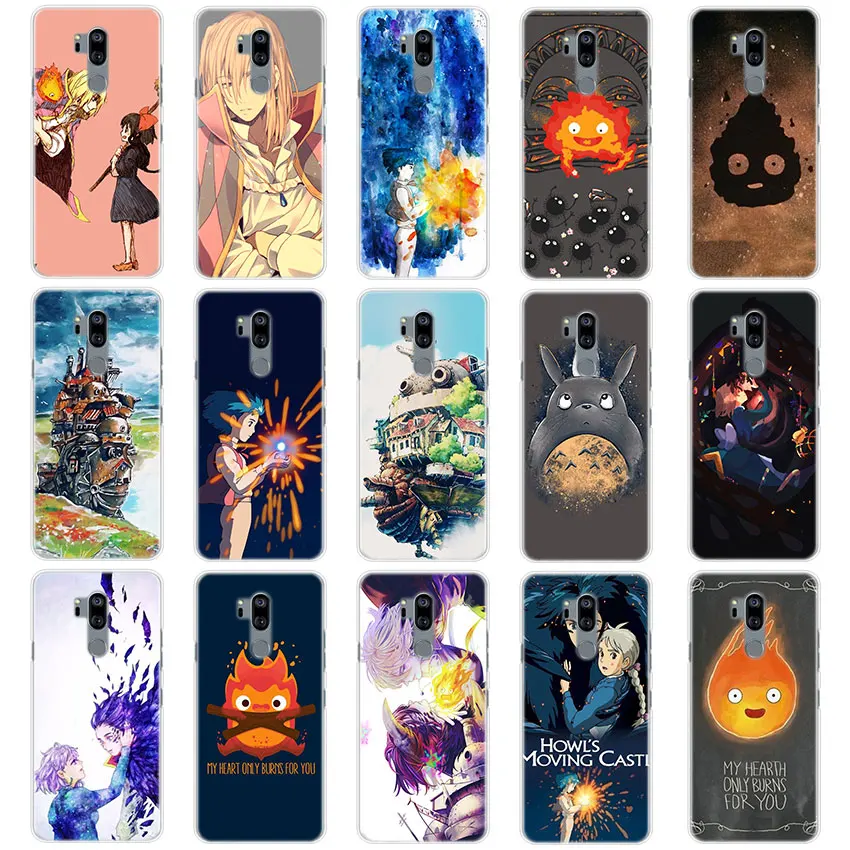 

Studio Ghibli Howl's Moving Castle phone Case Cover for LG G5 G6 G7 ThinQ V30 V40ThinQ Q6 Q7 Q8 Hard PC case cover