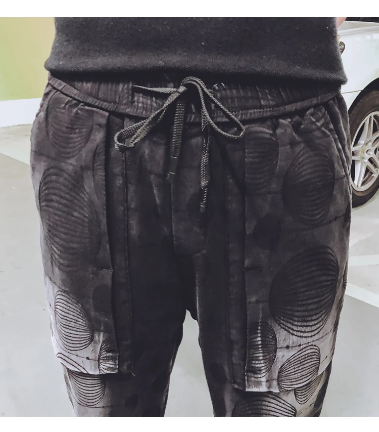 Горячие Штаны со скидкой Мужская мода Slim Fit мужские шаровары длиной до щиколотки с темным принтом Мужские джоггеры хип-хоп брюки мужские черные 36-28
