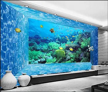 

3d wallpaper custom mural non-woven 3d room wallpaper sticker Underwater world setting wall 3 d space 3d wall mural wallpaper