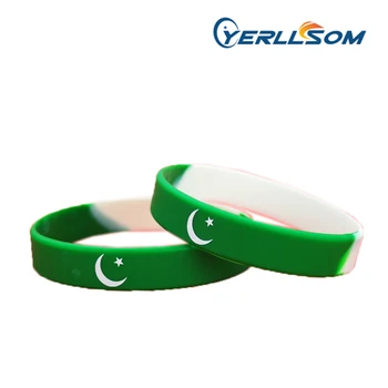 

YERLLSOM 100pcs/Lot High Quality Customized Personal Printed 1 color Writing Segmented Silicone Bracelets For Events P042901