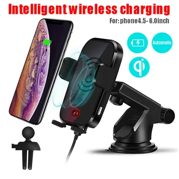 

Qi Wireless Car Charger For Samsung S9 XiaoMi Fast Charging Holder Air Vent Stand Intelligent Infrared Sensor For iPhone 8 Xs XR